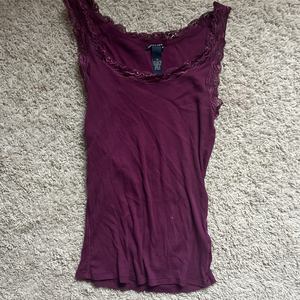 Express Burgundy Lace Camisole
